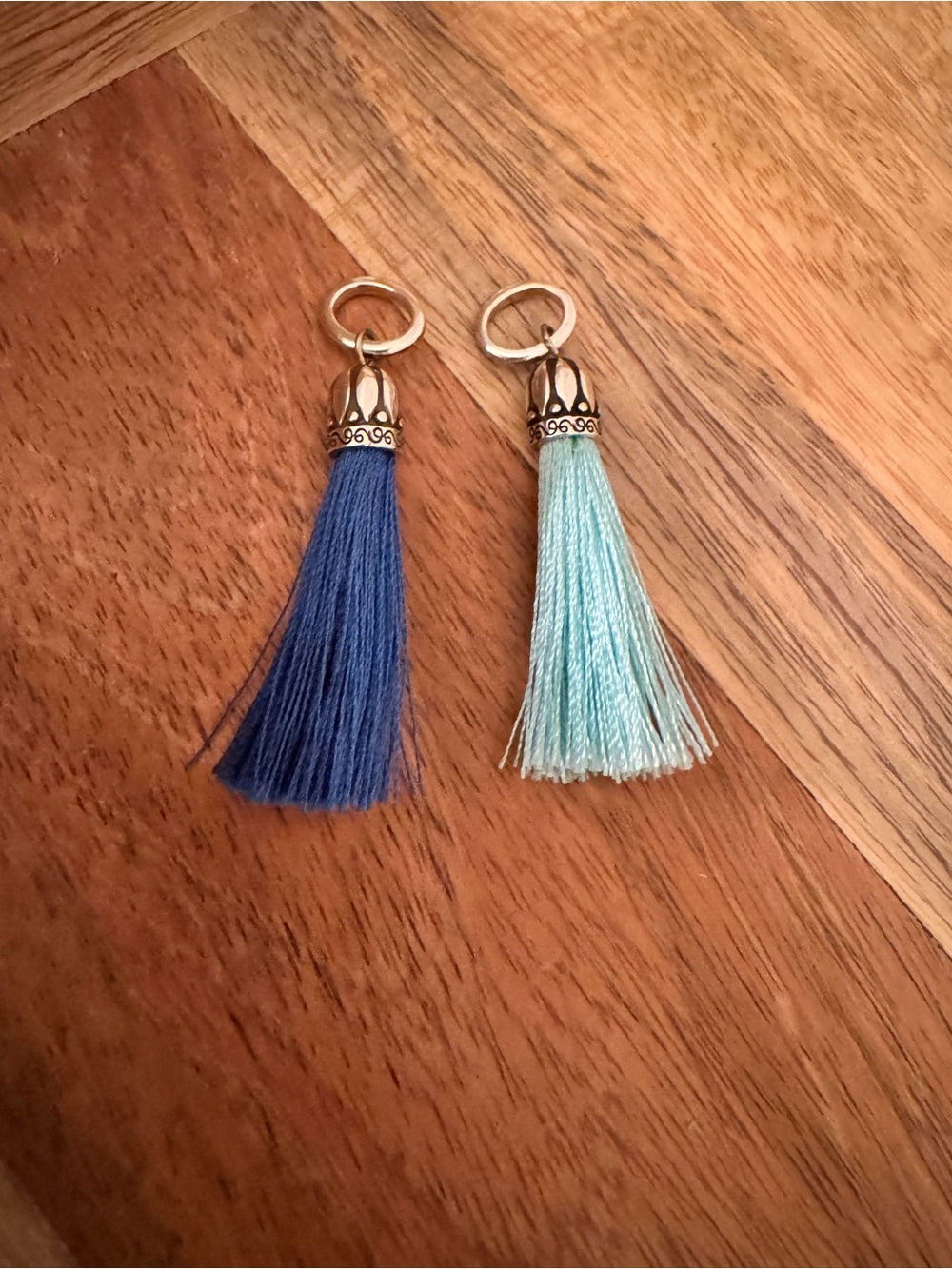 Brighton Thalia Blue and Light Aqua Tassel Charms